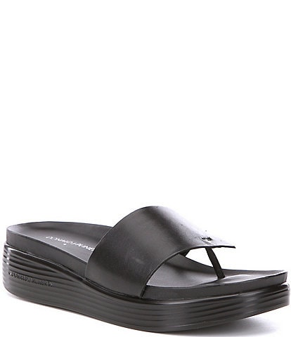 Donald Pliner Fifi Leather Platform Sandals
