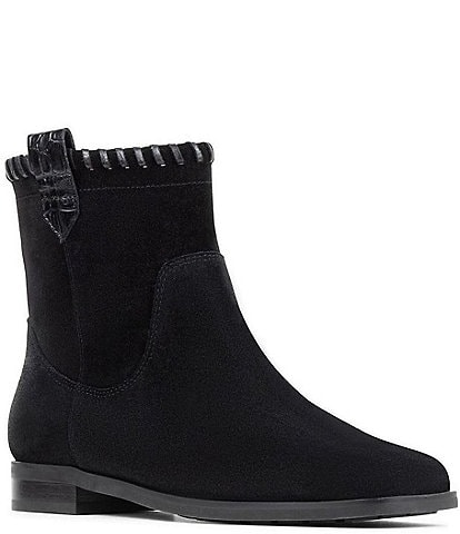 Donald Pliner Karter Suede Square Toe Booties