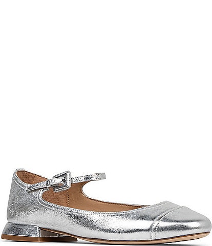 Donald Pliner Larro Metallic Leather Mary Jane Flats