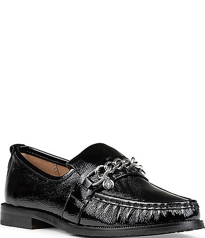 Donald Pliner Lissi Patent Leather Tailored Loafers