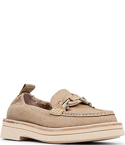 Donald Pliner Lomma Embossed Suede Loafers