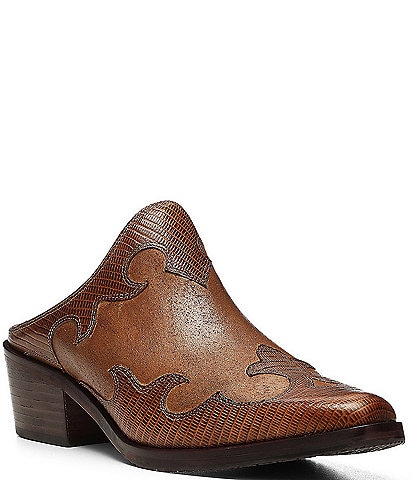 Donald Pliner Mindy Distressed Suede Western Mules