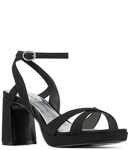 Donald Pliner Pheebe Satin Block Heel Dress Sandals