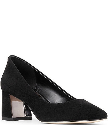 Donald Pliner Suzette Suede Block Heel Pumps