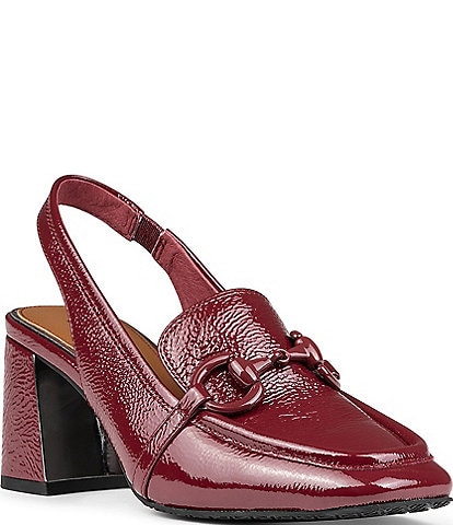 Donald Pliner Walla Patent Leather Slingback Loafer Pumps