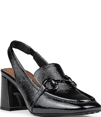 Donald Pliner Walla Patent Leather Slingback Loafer Pumps