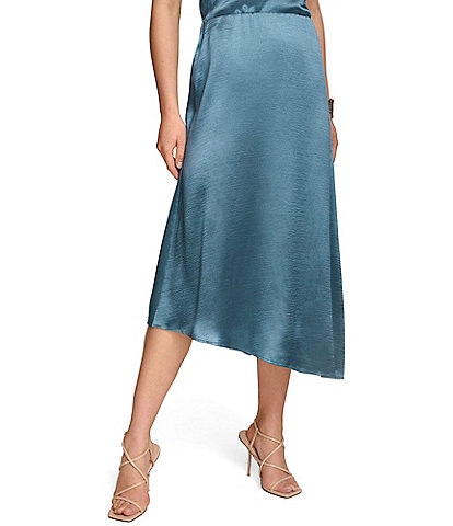 Donna Karan Asymmetrical Hem-A Line Skirt