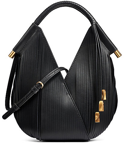 Donna Karan Baldwin Laser Cut Micro Leather Shoulder Bag