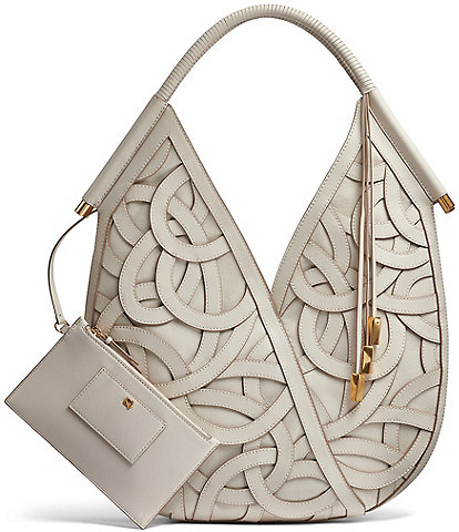 Donna Karan Baldwin Woven Floral Shoulder Bag