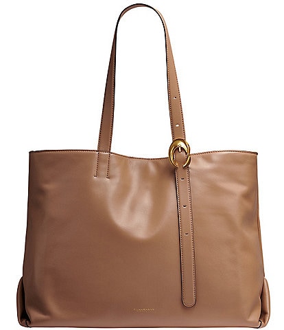 Donna Karan Brocade Leather Tote Bag