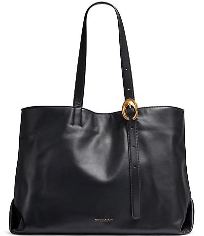 Donna Karan Brocade Leather Tote Bag