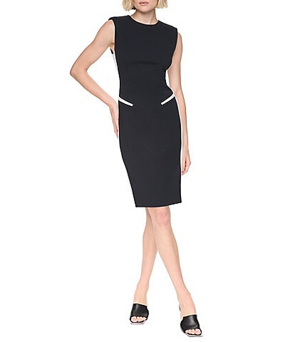 Donna Karan Color Block Sheath Dress