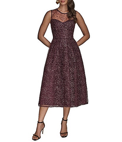 Donna Karan Embellished Sequin Midi Dress