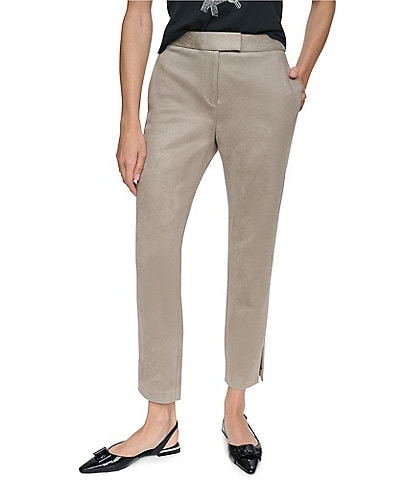 Donna Karan Faux Suede Ankle Pants