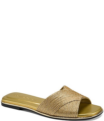 Donna Karan Harmony Woven Rope Flat Slides
