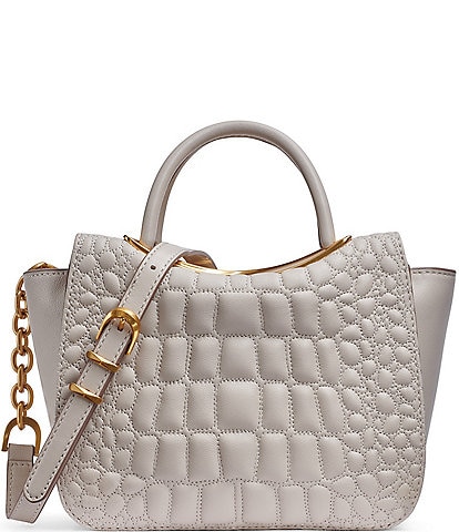 Donna Karan Jericho Leather Quilted Crossbody Tote Bag