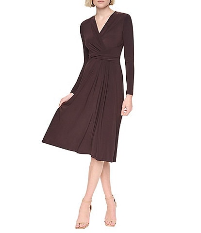 Donna Karan Jersey Wrap Midi Dress