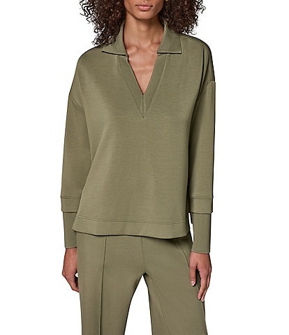 Donna Karan Jet Setter V-Neck Pullover Top