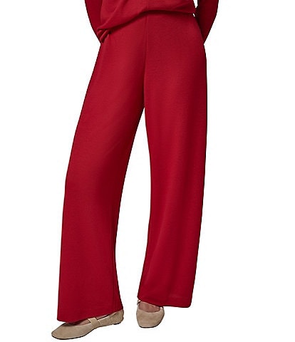Donna Karan Knit Wide Leg Pull-On Pants
