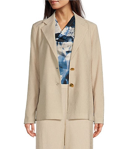 Donna Karan Notch Collar Long Sleeve Coordinating Jacket