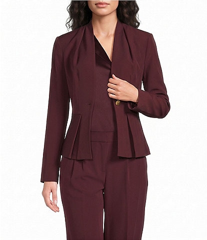 Donna Karan Peplum Button Front Jacket