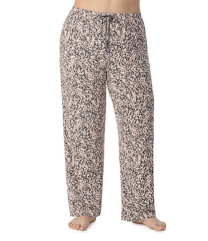 Donna Karan Plus Size Blurred Dot Print Sleep Pants