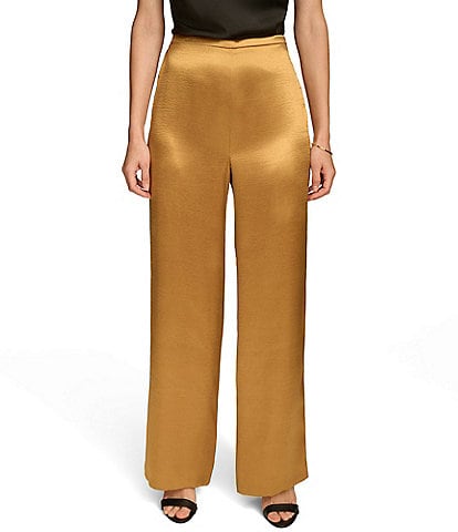 Donna Karan Ripple Satin Wide Leg Pants