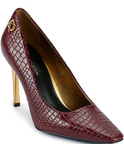 Donna Karan Savita High Crocodile Embossed Pumps