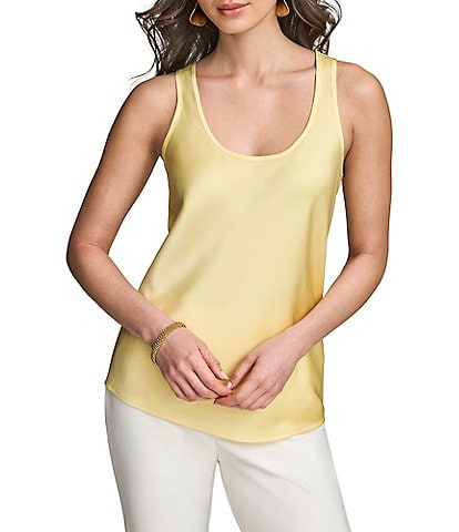 Donna Karan Scoop Neck Sleeveless Shell