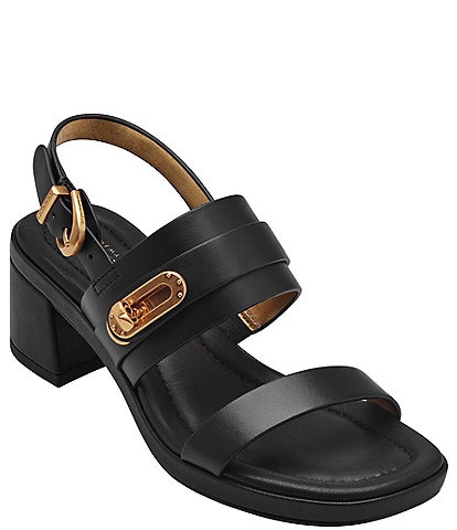 Donna Karan Taline Leather Slingback Sandals
