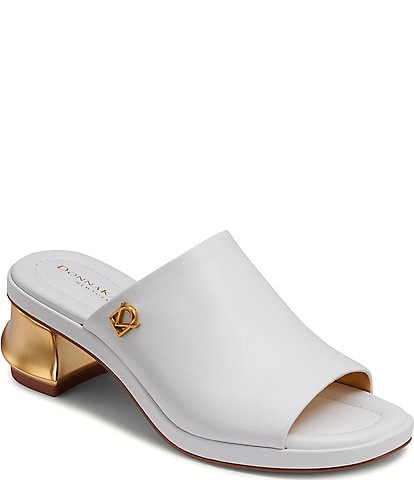 Donna Karan Tinley Leather Slide Sandals