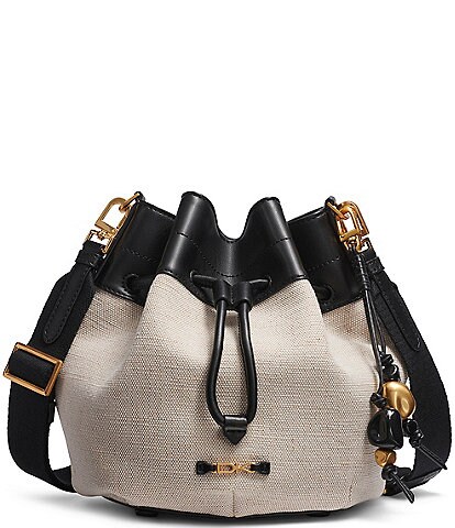 Donna Karan Weekend Drawstring Canvas Bucket Bag