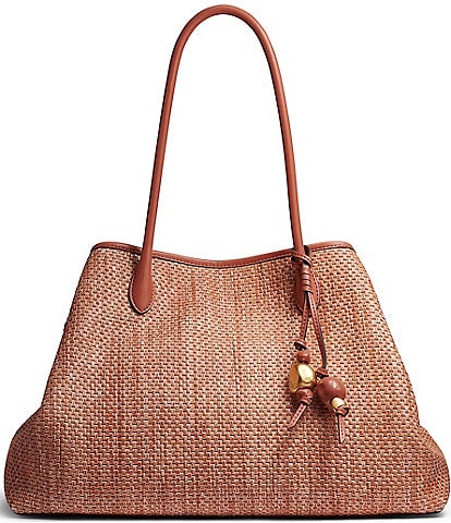 Donna Karan Weekend Straw Medium Tote Bag