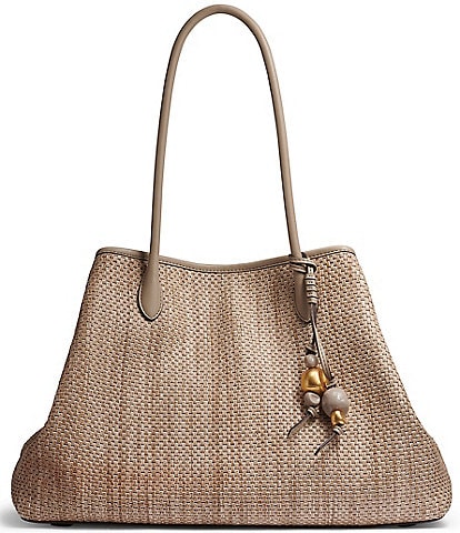 Donna Karan Weekend Straw Medium Tote Bag