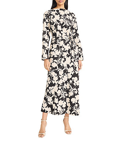 Donna Morgan Long Sleeve Maxi Dress
