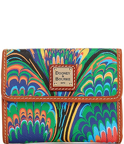 Dooney & Bourke Bright Marbled Small Flap Wallet