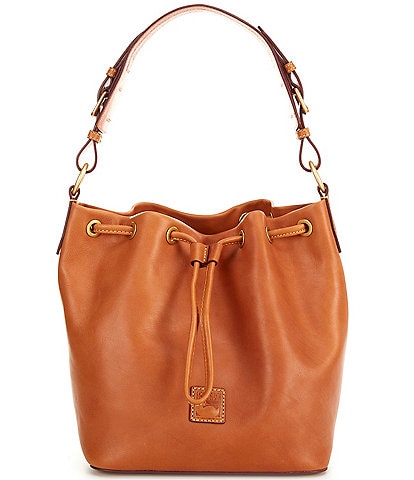 Dooney & Bourke Florentine Leather Drawstring Bucket Bag