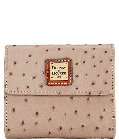 Dooney & Bourke Ostrich Collection Small Flap Wallet