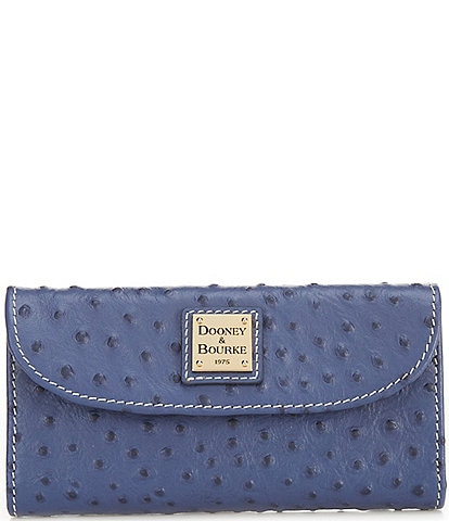 Dooney & Bourke Ostrich Continental Trifold Wallet