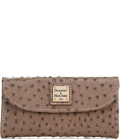 Dooney & Bourke Ostrich Continental Trifold Wallet