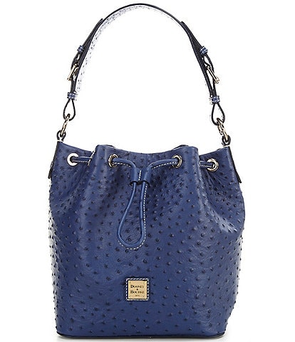 Dooney & Bourke Ostrich Drawstring Bucket Bag