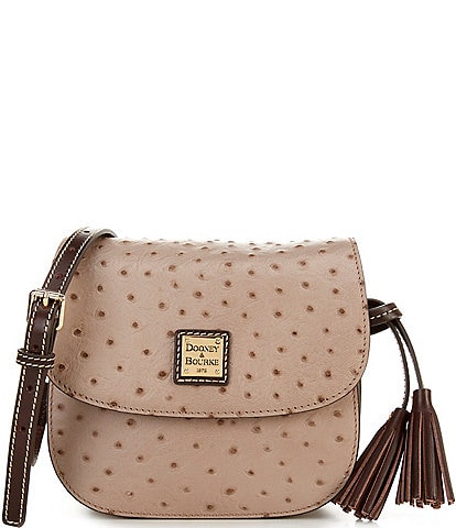 Dooney & Bourke Ostrich Embossed Flap Crossbody Bag