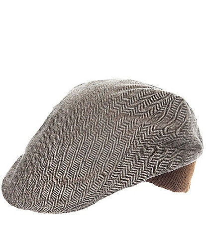 Dorfman Milano Biltmore Herringbone Wool Blend Ivy Knit Earlaps Hat