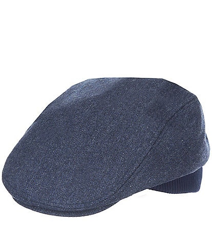 Dorfman Milano Biltmore Herringbone Wool Blend Ivy Knit Earlaps Hat