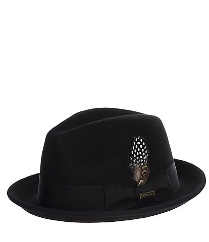 Dorfman Milano Biltmore Wool Structured Dress Fedora Hat