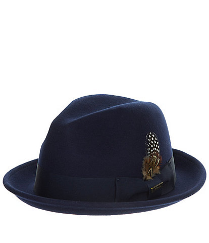 Dorfman Milano Biltmore Wool Structured Dress Fedora Hat