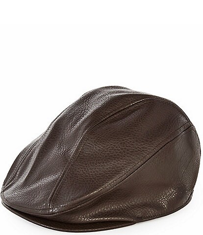 Dorfman Milano Leather Driver Cap