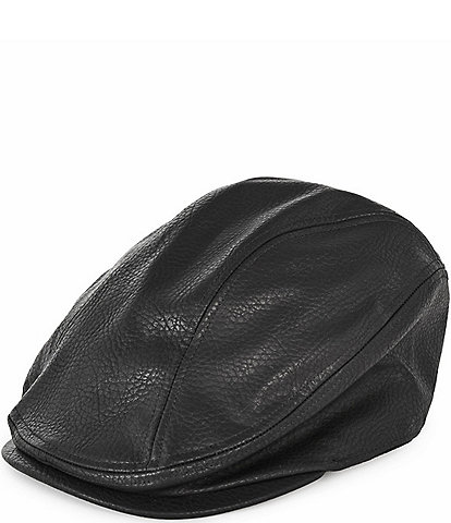 Dorfman Milano Leather Driver Cap
