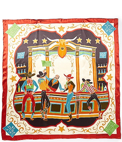 Double D Ranch Bar Room Buddies Silk Scarf