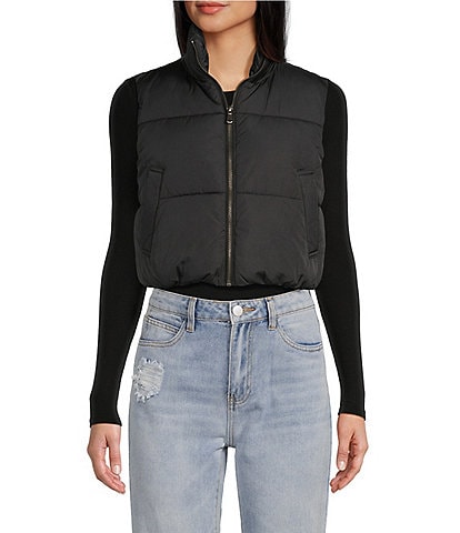 Double Zero Cropped Puffer Vest